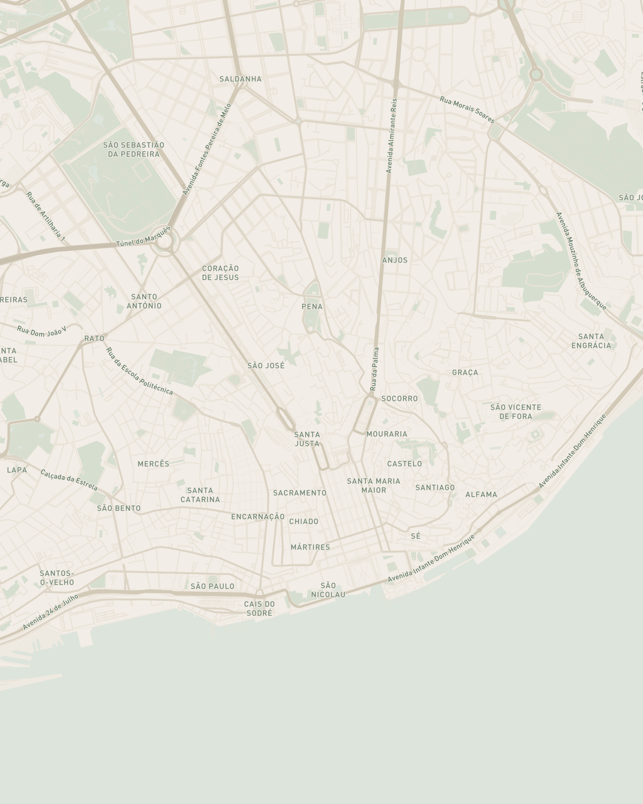 A case route winding through older streets